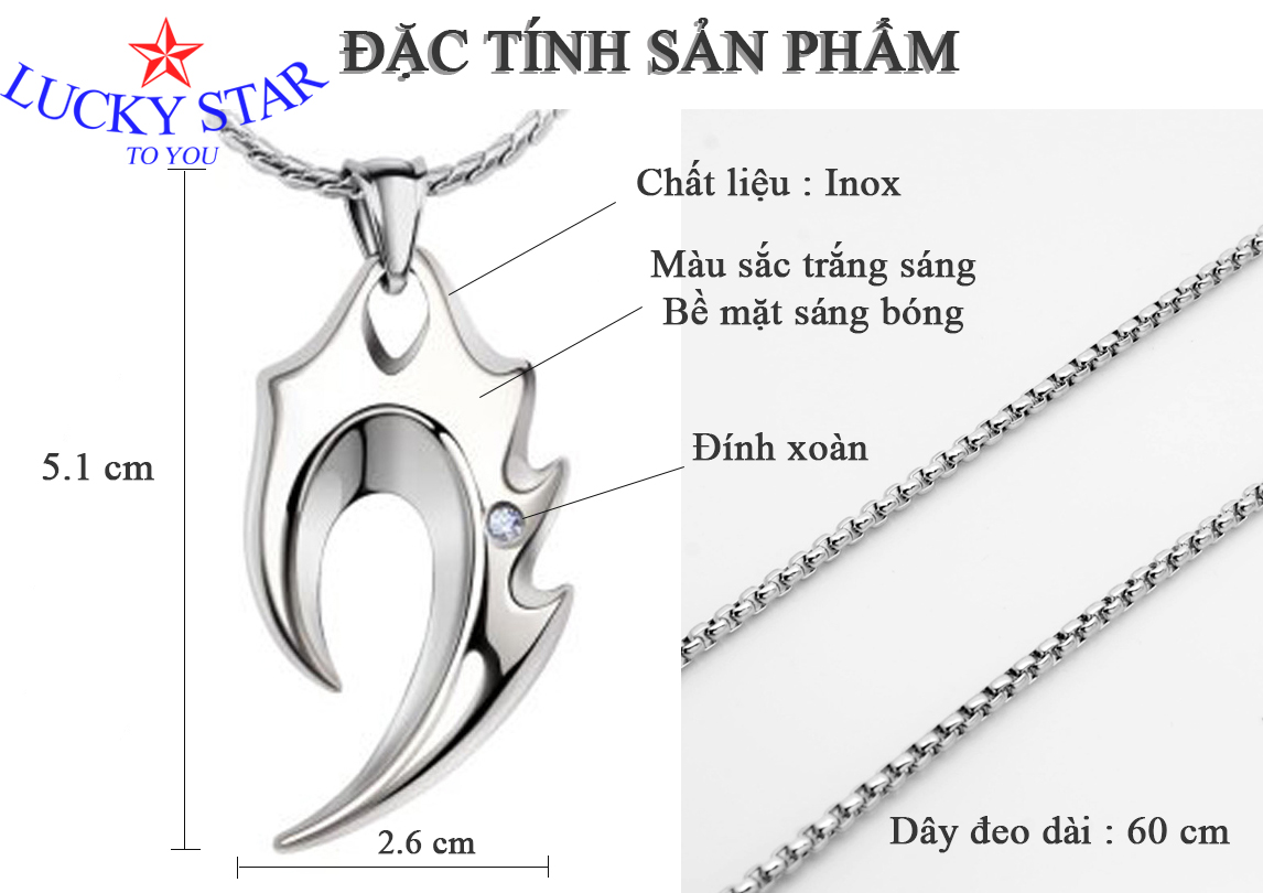 Dây chuyền ngọn lửa nam tính