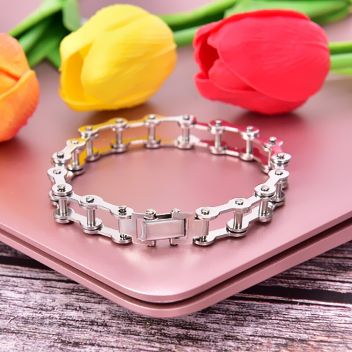 Lắc tay nam inox xích xe đạp độc đáo mới lạ