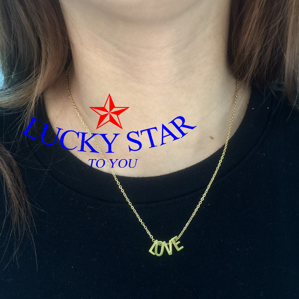 Dây chuyền chữ love đính rời xinh xắn(1) (1) Dây chuyền chữ love đính rời xinh xắn