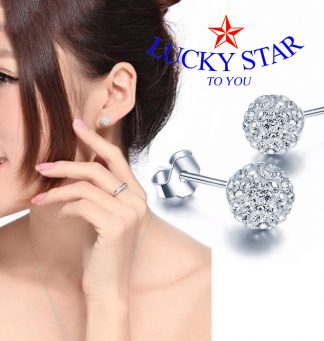 Bông tai khuyên nụ hạt ngọc quả châu quyến rũ